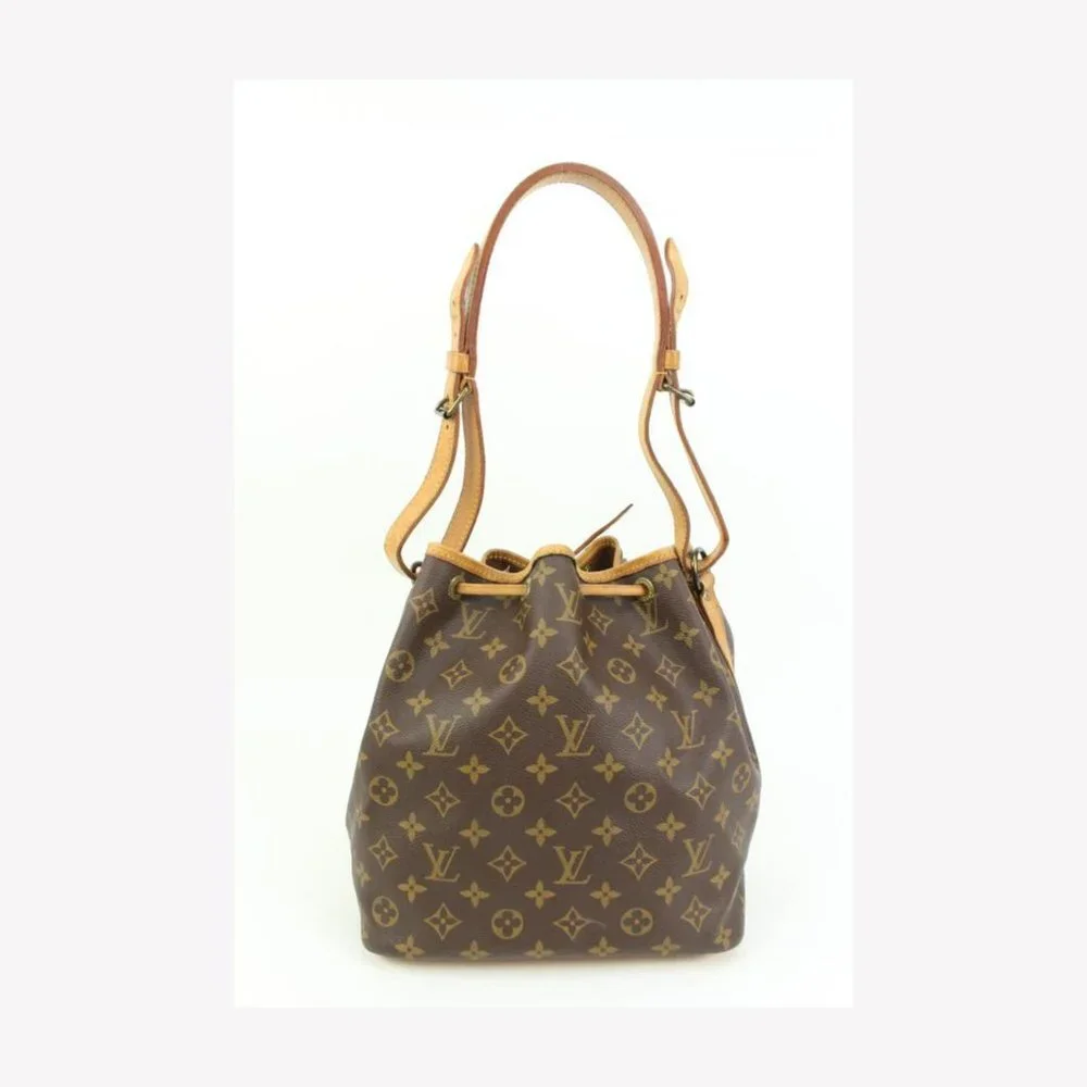 Louis Vuitton Monogram Petit Noe Drawstring Bucket Hobo 44lk91